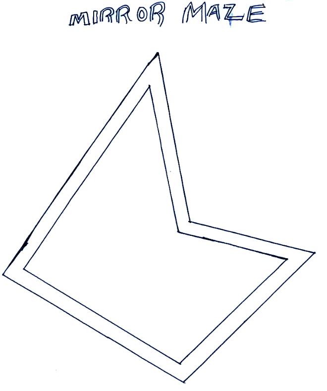 Mirror writing challenge maze