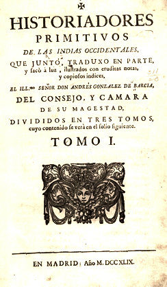 Historiadores Primitivos by de Vaca