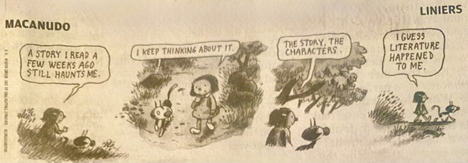 Comic Macanudo Literature happened to me!