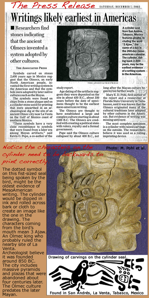 Photo early artifact with printing on it.