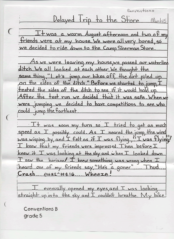 conventions writing sample 1