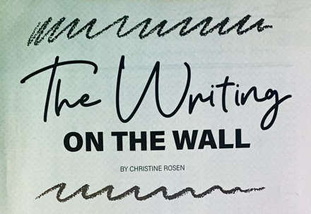 The writing on the wall