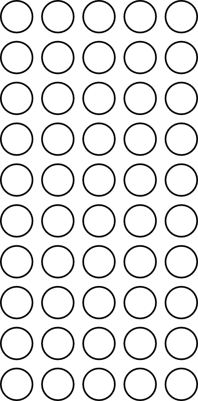 Dot grid 10x5