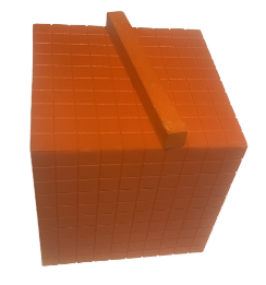 Orange rod and orange cube