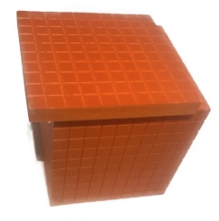 Orange cube with Orange square