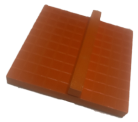 Orange cube and orange rod