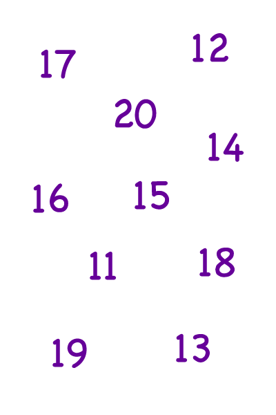 Numbers 11 - 20