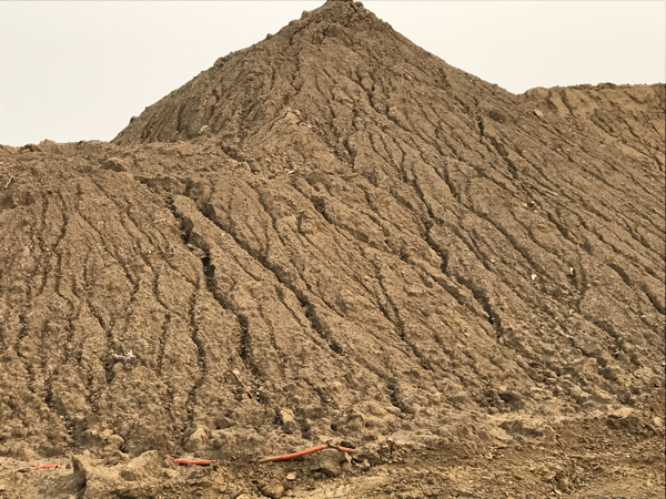 Eroded dirt pile