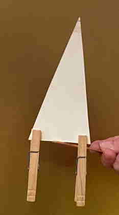triangle with clothes pins
