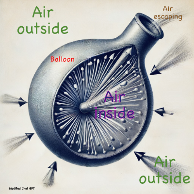 Air pressure in balloon
