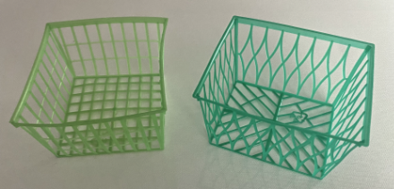 Plastic basket with holes