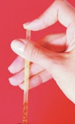 Straw with finger on top